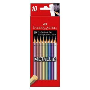 Lápis de Cor FABER-CASTELL Metallic 10 Cores