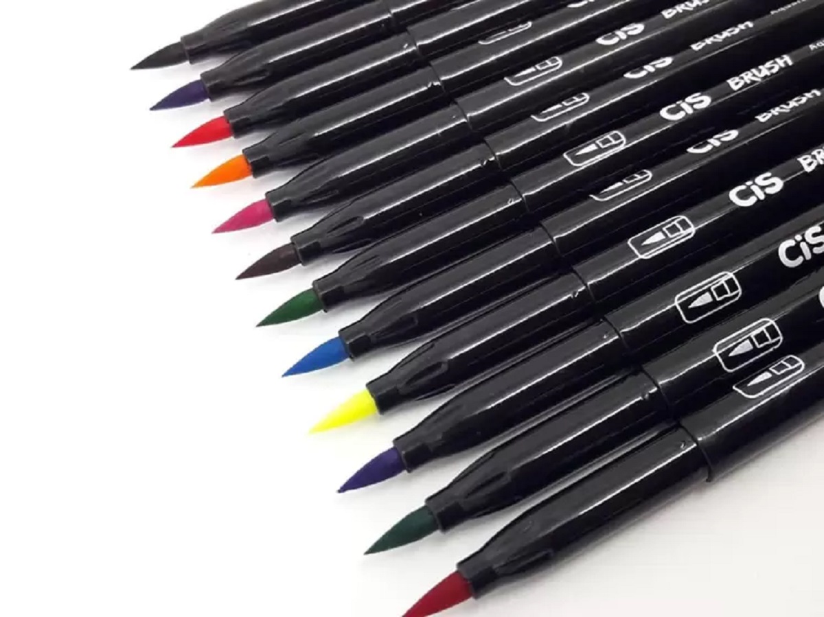 Caneta CIS Brush Pen Em Diversos Tons: Verde - Imagem 5
