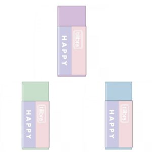 Kit Borracha com Capa TILIBRA Happy C/ 3 Unidades