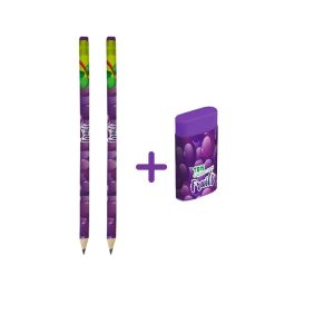 Kit Lápis de Escrever + Borracha TRIS Fruits Collection Uva