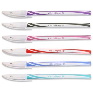 Kit Caneta Esferográfica CIS Lollipop C/ 5 Cores