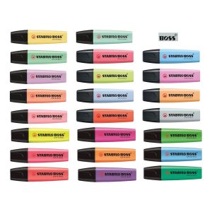 Marca Texto STABILO Boss em Diversos Tons: Pastel, Neon, Cinza e Novas Cores
