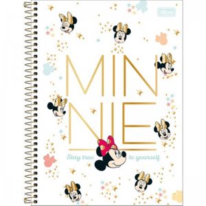 Caderno Universitário 10 Matérias TILIBRA Minnie Branca