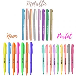 Marca Texto CIS Lumini em Diversos Tons: Pastel, Neon e Metallic