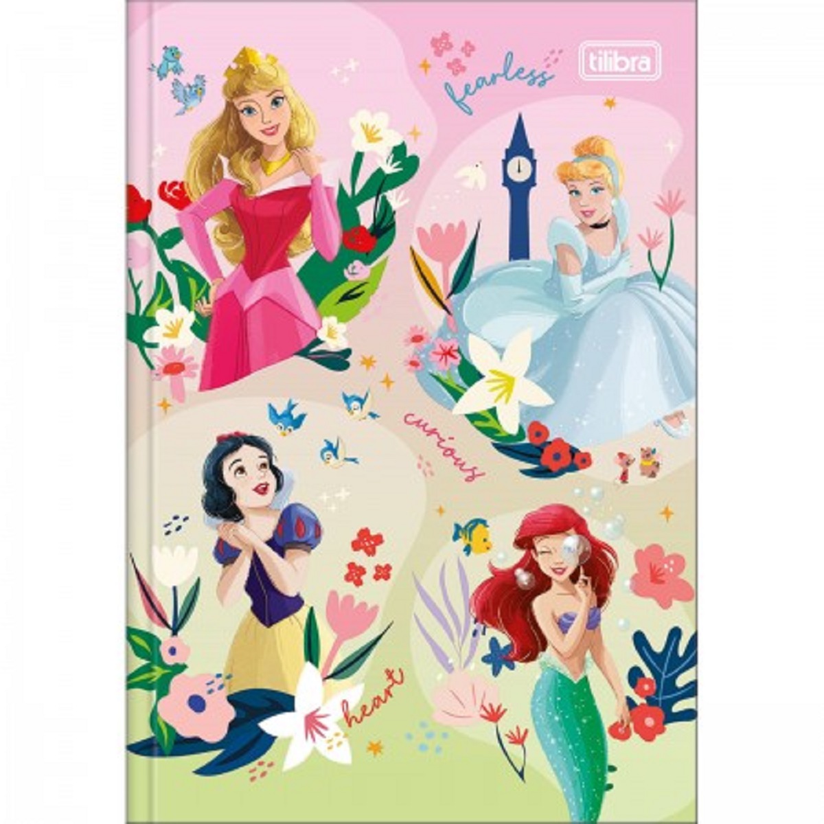 Caderno Brochura 1/4 TILIBRA Princesas Disney - Imagem 6