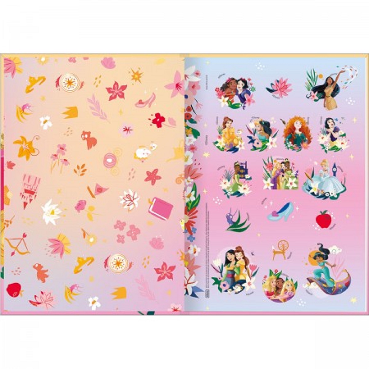 Caderno Brochura 1/4 TILIBRA Princesas Disney - Imagem 2