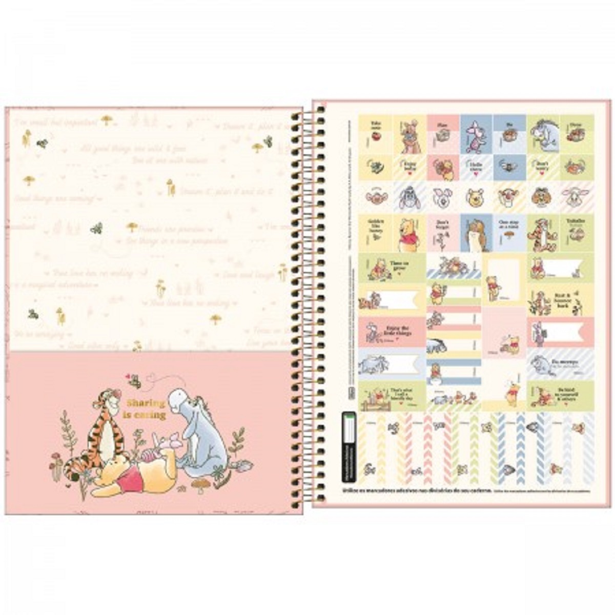Caderno Universitário 10 Matérias TILIBRA Pooh - Imagem 2